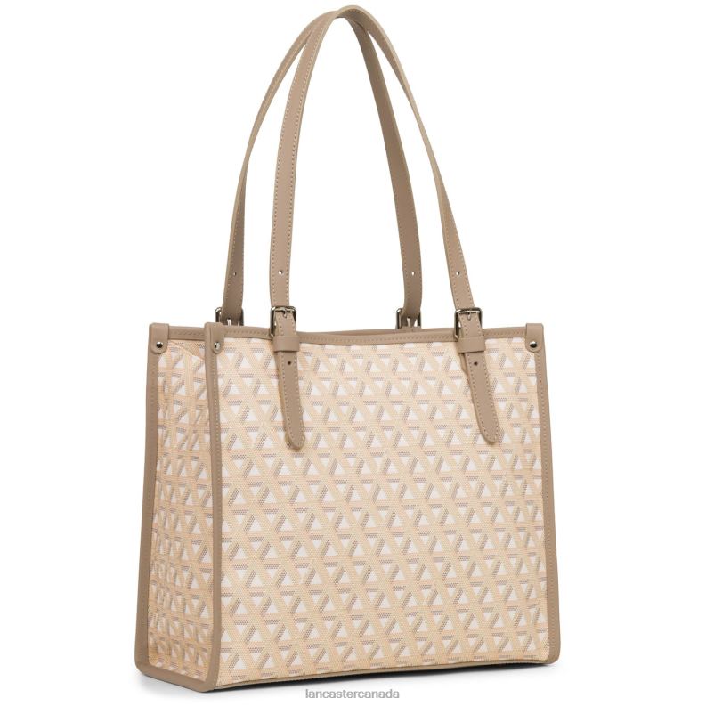 Women Small Tote Bag Ikon 4J6H4362 Bag Beige Lancaster Paris