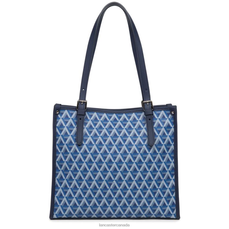 Women Small Tote Bag Ikon 4J6H4363 Bag Bleu Electrique Lancaster Paris