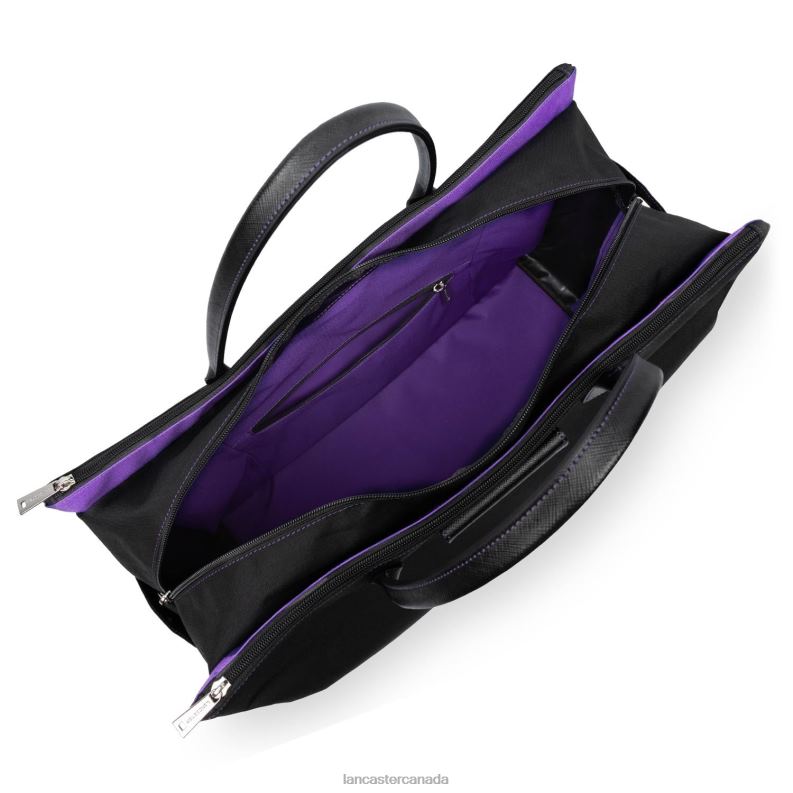 Women Smart KBA 4J6H2767 Bag Noir-Violet Lancaster Paris