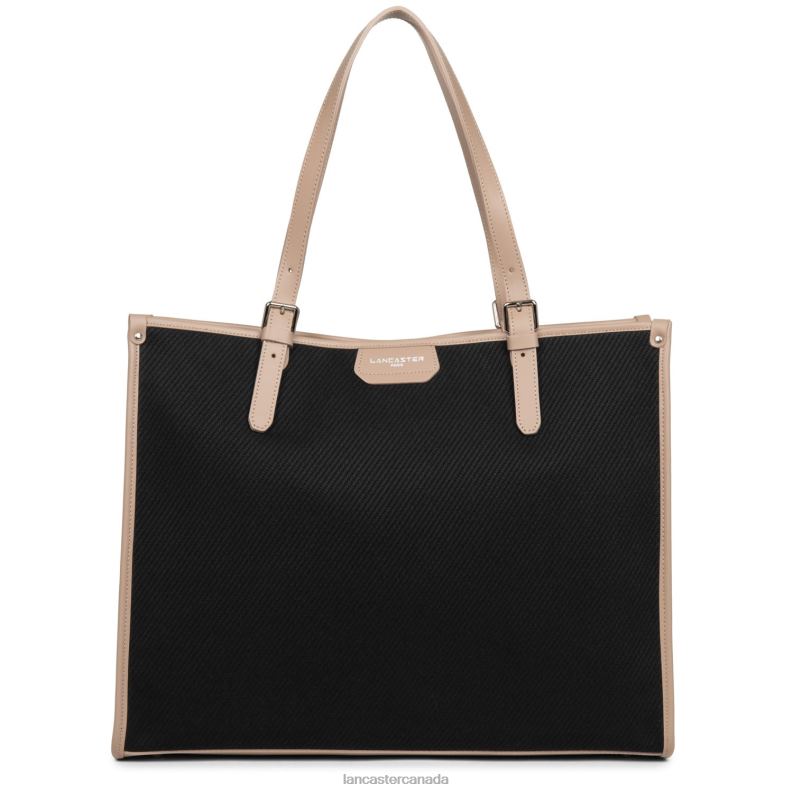 Women Tote Bag Actual Midi 4J6H3283 Bag Noir-Nude Lancaster Paris