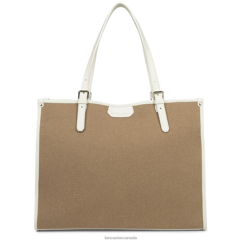 Women Tote Bag Actual Midi 4J6H3284 Bag Nude-Ecru Lancaster Paris
