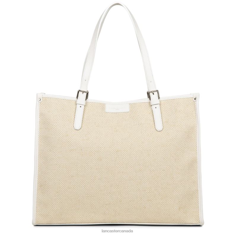 Women Tote Bag Actual Midi 4J6H3286 Bag Ecru Lancaster Paris