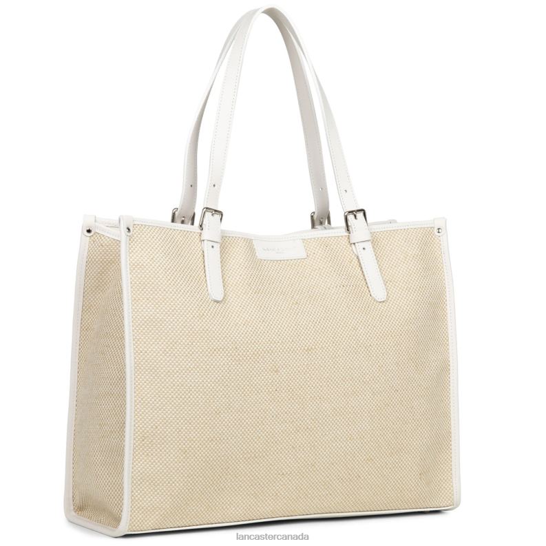 Women Tote Bag Actual Midi 4J6H3286 Bag Ecru Lancaster Paris