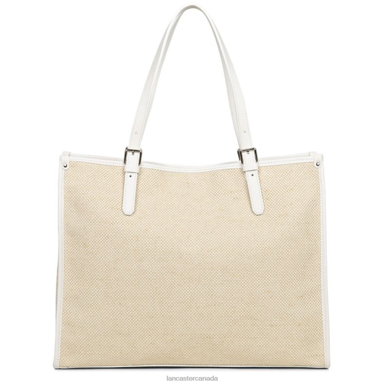 Women Tote Bag Actual Midi 4J6H3286 Bag Ecru Lancaster Paris