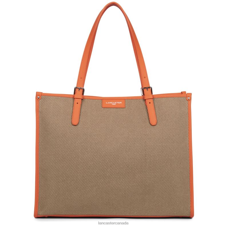 Women Tote Bag Actual Midi 4J6H3287 Bag Orange Lancaster Paris