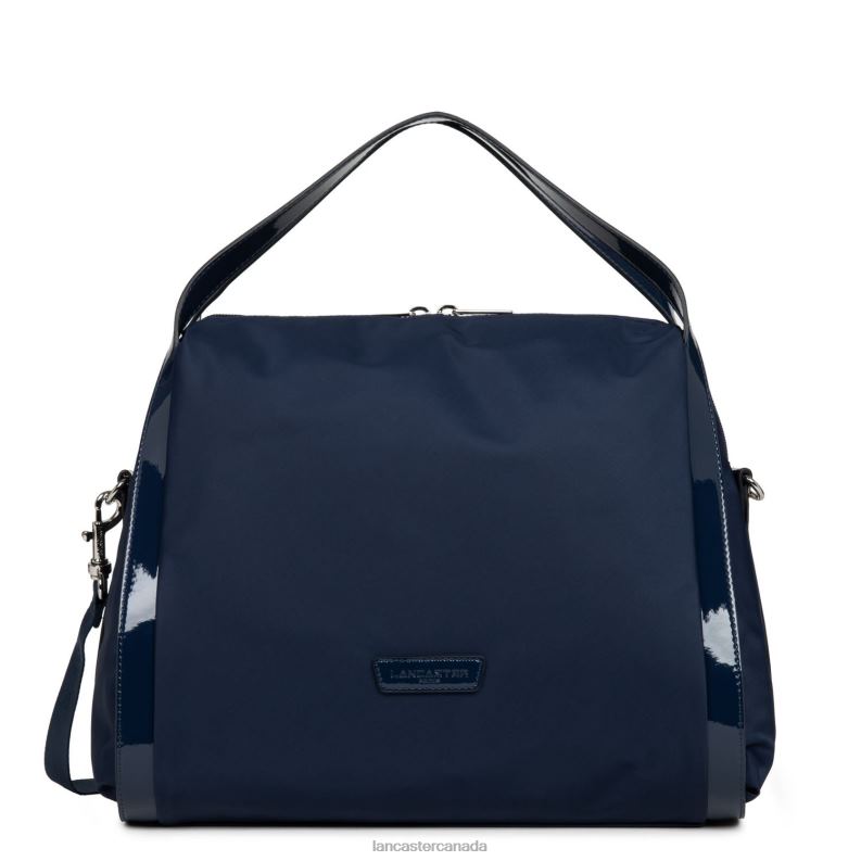 Women Tote Bag Basic Verni 4J6H3705 Bag Bleu Fonce Lancaster Paris