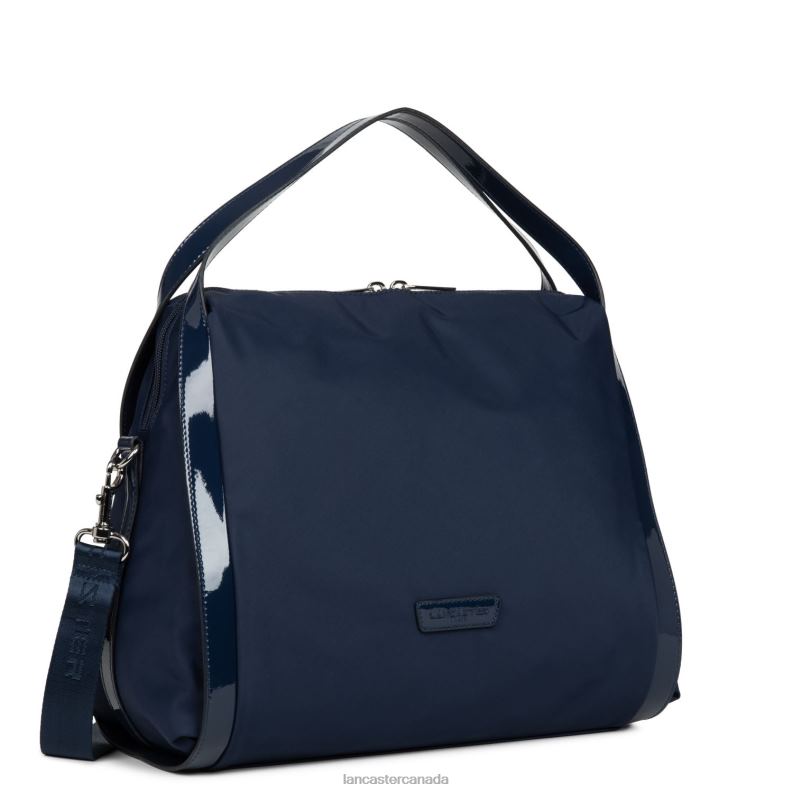 Women Tote Bag Basic Verni 4J6H3705 Bag Bleu Fonce Lancaster Paris