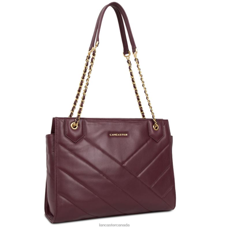Women Tote Bag Croise Matelasse 4J6H3633 Bag Pourpre Lancaster Paris
