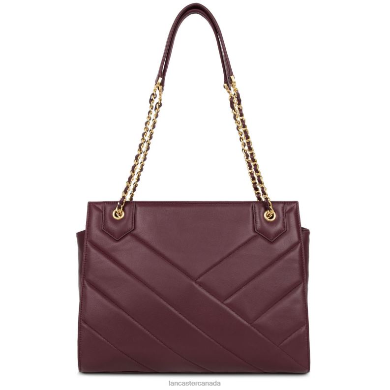 Women Tote Bag Croise Matelasse 4J6H3633 Bag Pourpre Lancaster Paris