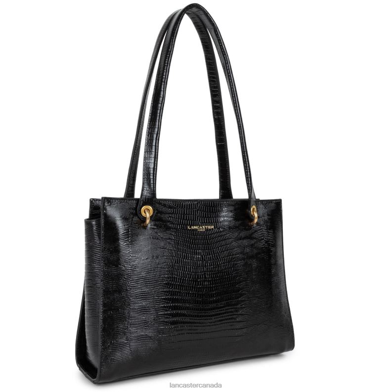 Women Tote Bag Exotic Lezard & Croco Cn 4J6H3244 Bag Noir-Lezard Lancaster Paris