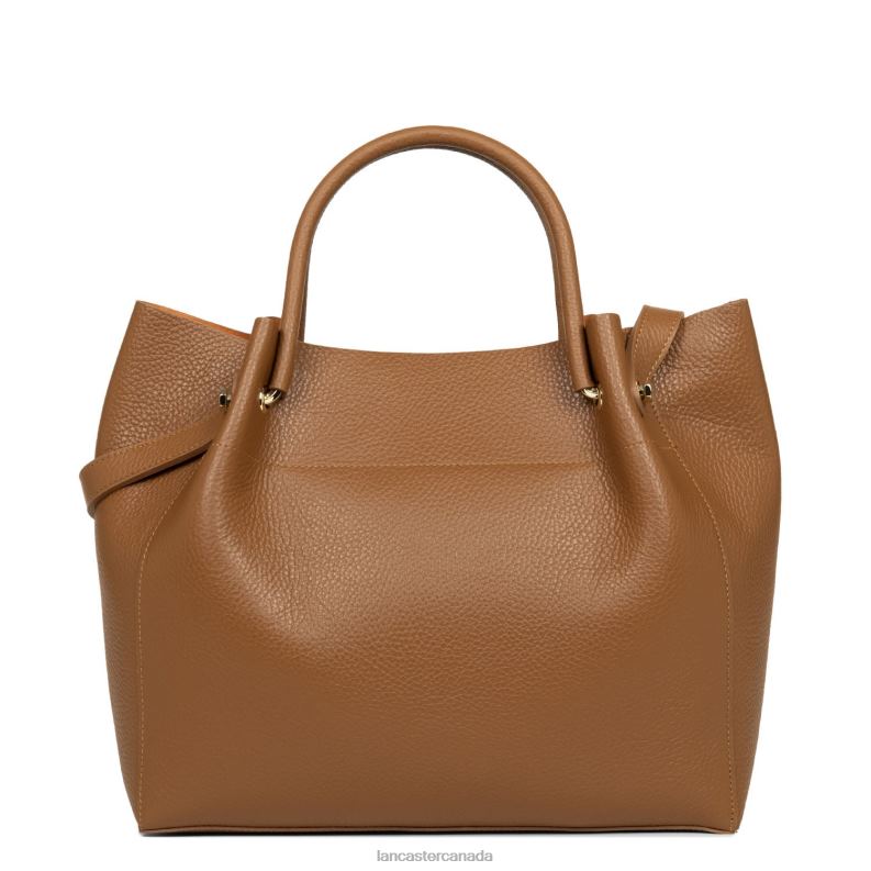 Women Tote Bag Foulonne Double 4J6H2980 Bag Camel-In-Orange Lancaster Paris