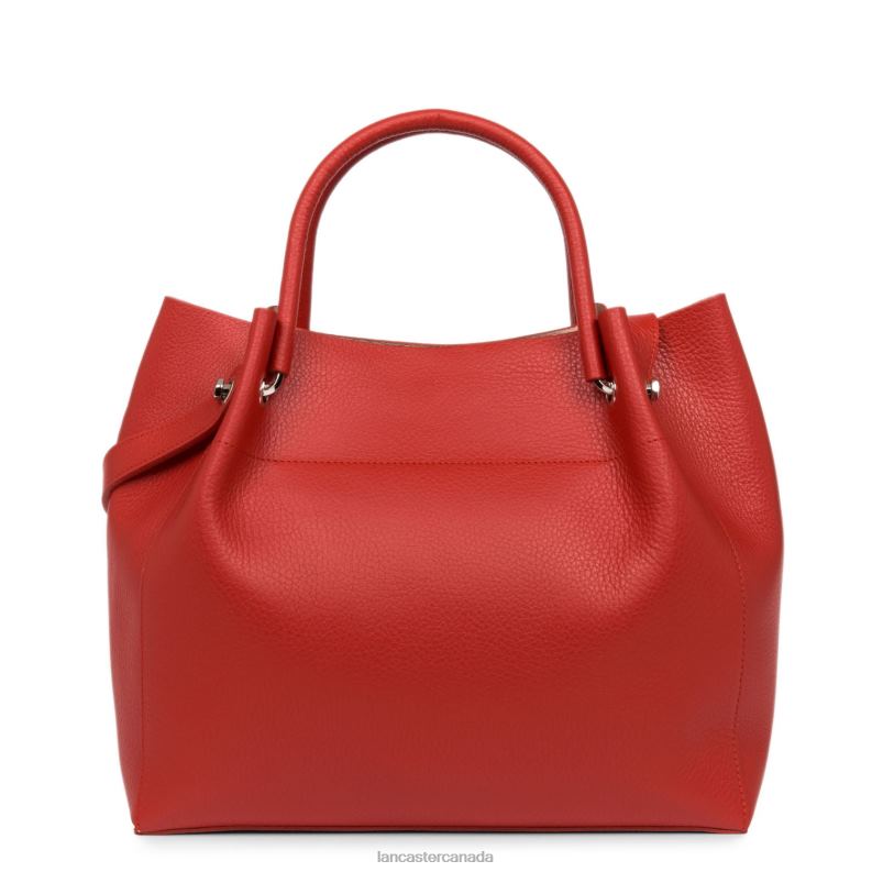 Women Tote Bag Foulonne Double 4J6H2983 Bag Rouge-In-Poudre Lancaster Paris