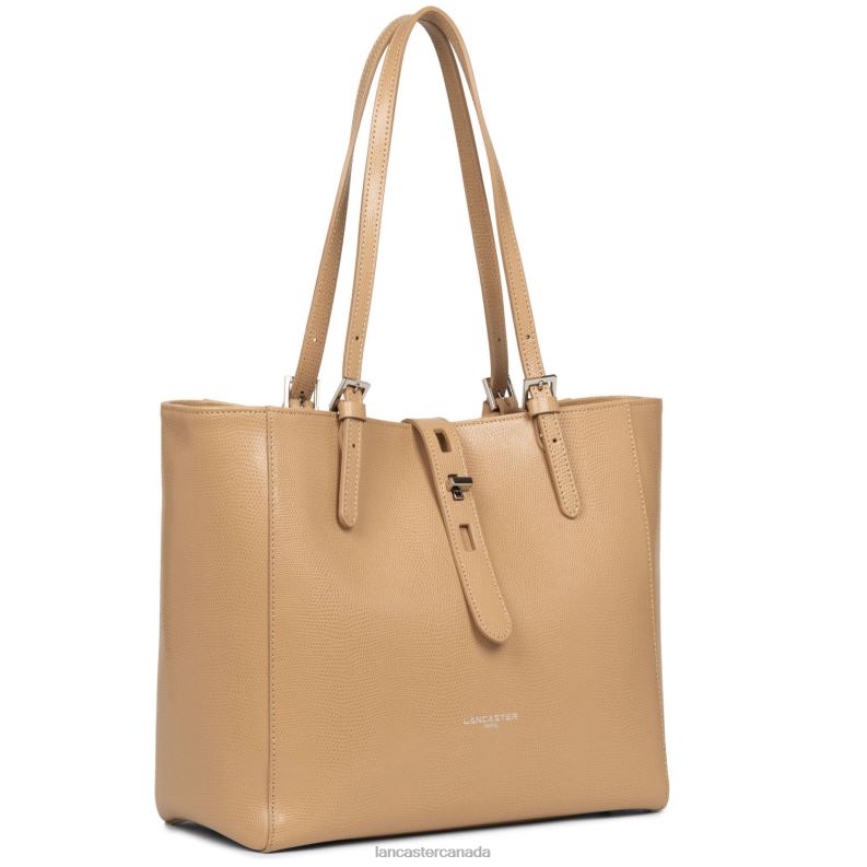 Women Tote Bag Lucertola 4J6H4355 Bag Naturel Lancaster Paris