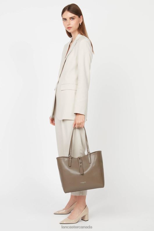 Women Tote Bag Lucertola 4J6H4356 Bag Taupe Lancaster Paris