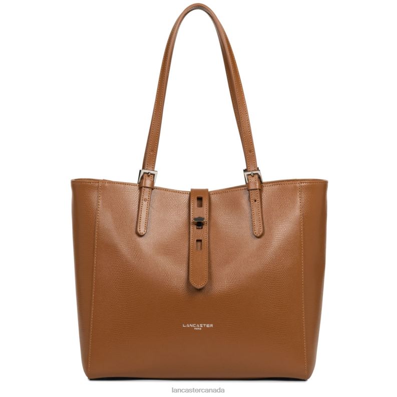 Women Tote Bag Lucertola 4J6H4357 Bag Camel Lancaster Paris