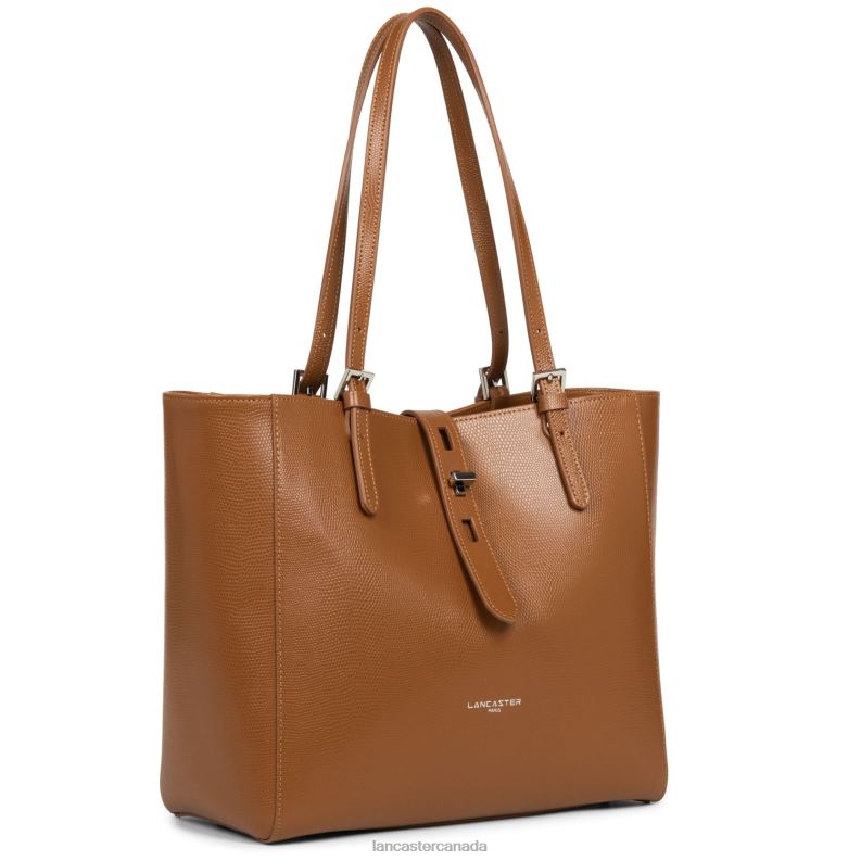 Women Tote Bag Lucertola 4J6H4357 Bag Camel Lancaster Paris