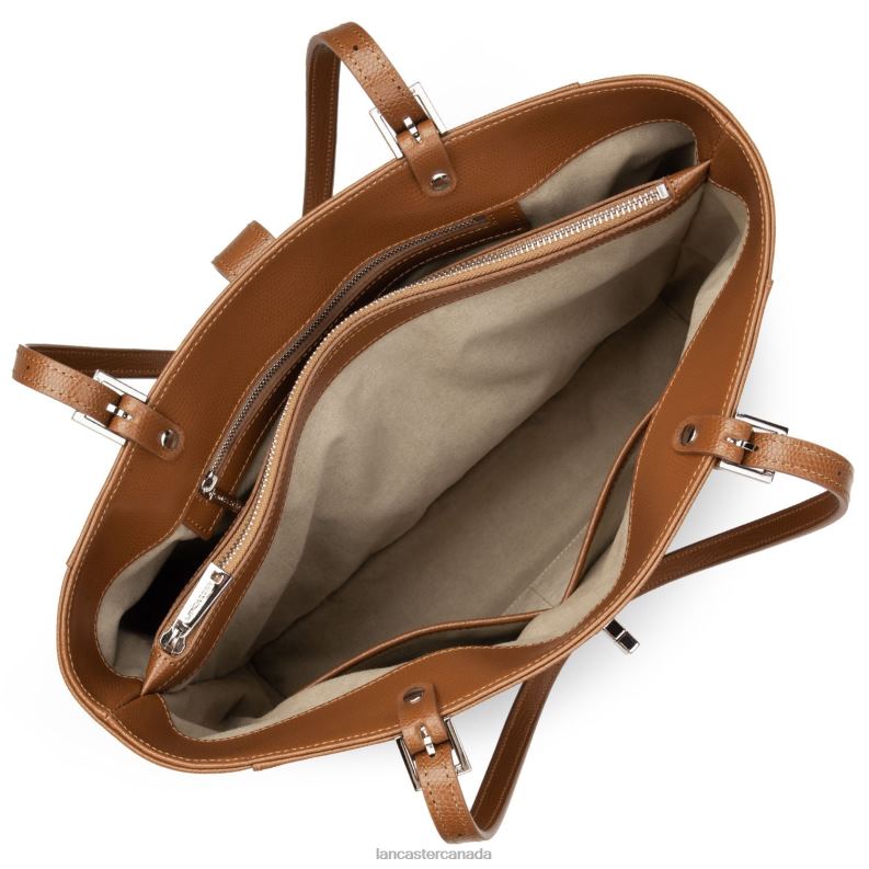 Women Tote Bag Lucertola 4J6H4357 Bag Camel Lancaster Paris