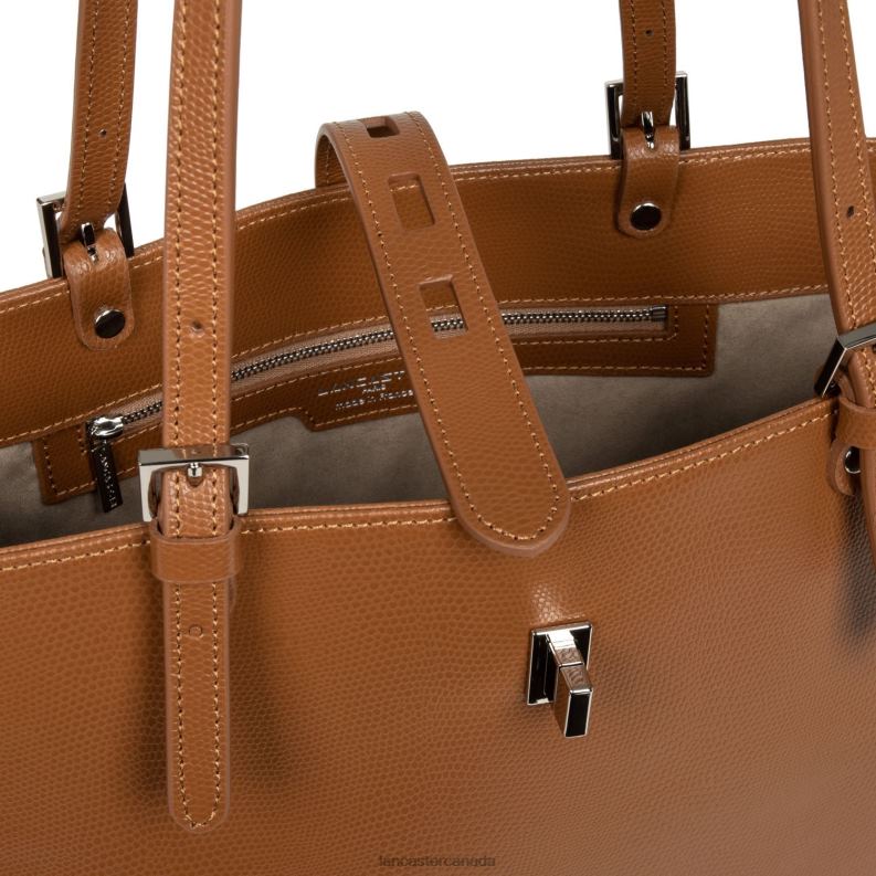 Women Tote Bag Lucertola 4J6H4357 Bag Camel Lancaster Paris