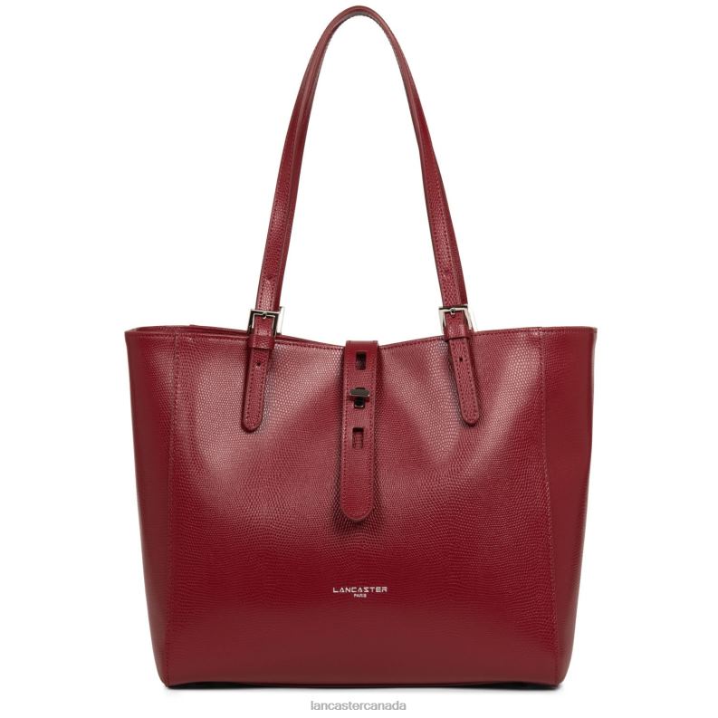 Women Tote Bag Lucertola 4J6H4358 Bag Carmin Lancaster Paris