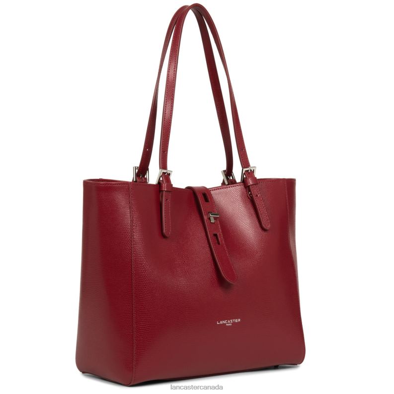 Women Tote Bag Lucertola 4J6H4358 Bag Carmin Lancaster Paris