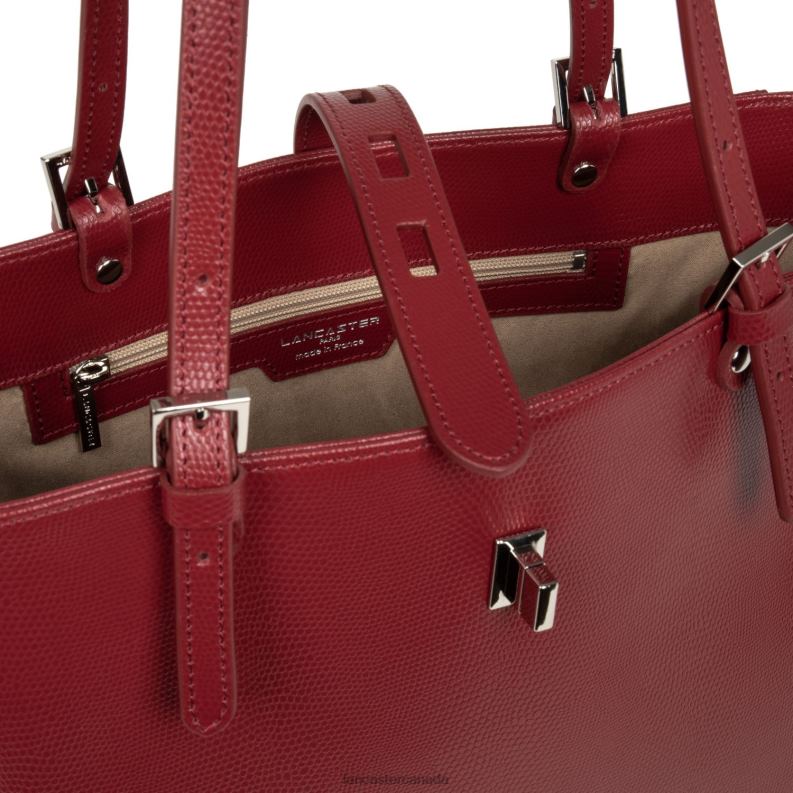 Women Tote Bag Lucertola 4J6H4358 Bag Carmin Lancaster Paris