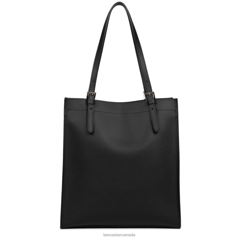 Women Tote Bag Pur & Element City 4J6H3322 Bag Noir-In-Rouge Lancaster Paris