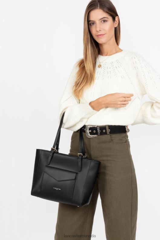 Women Tote Bag Smooth 4J6H3545 Bag Noir Lancaster Paris