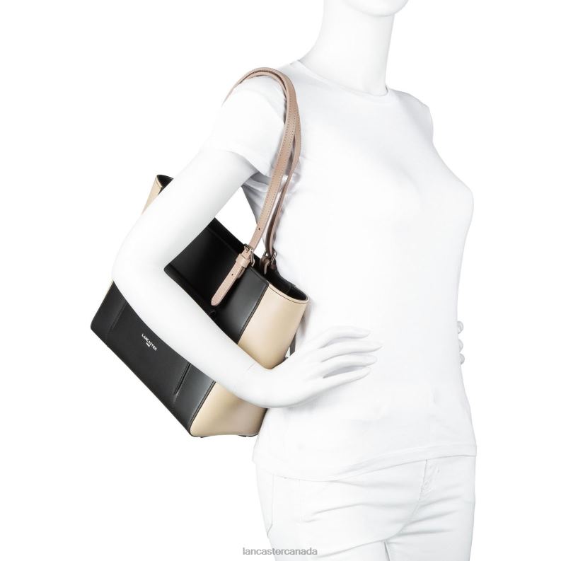 Women Tote Bag Smooth 4J6H3545 Bag Noir Lancaster Paris