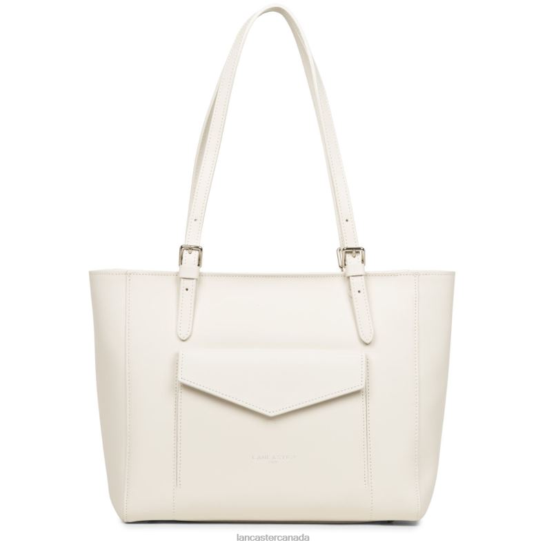 Women Tote Bag Smooth 4J6H3552 Bag Ecru Lancaster Paris