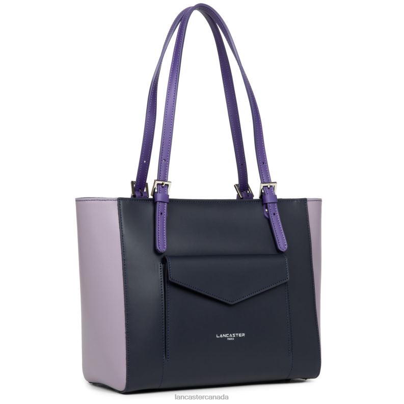 Women Tote Bag Smooth 4J6H3559 Bag Bleu Fonce-Mauve-Violet Lancaster Paris