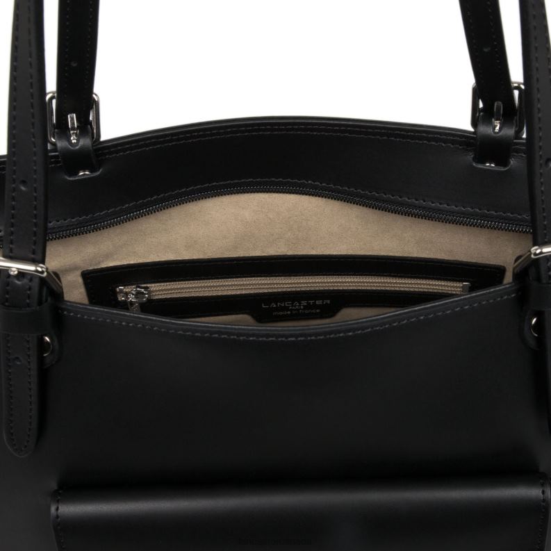 Women Tote Bag Smooth New 4J6H3415 Bag Noir Lancaster Paris