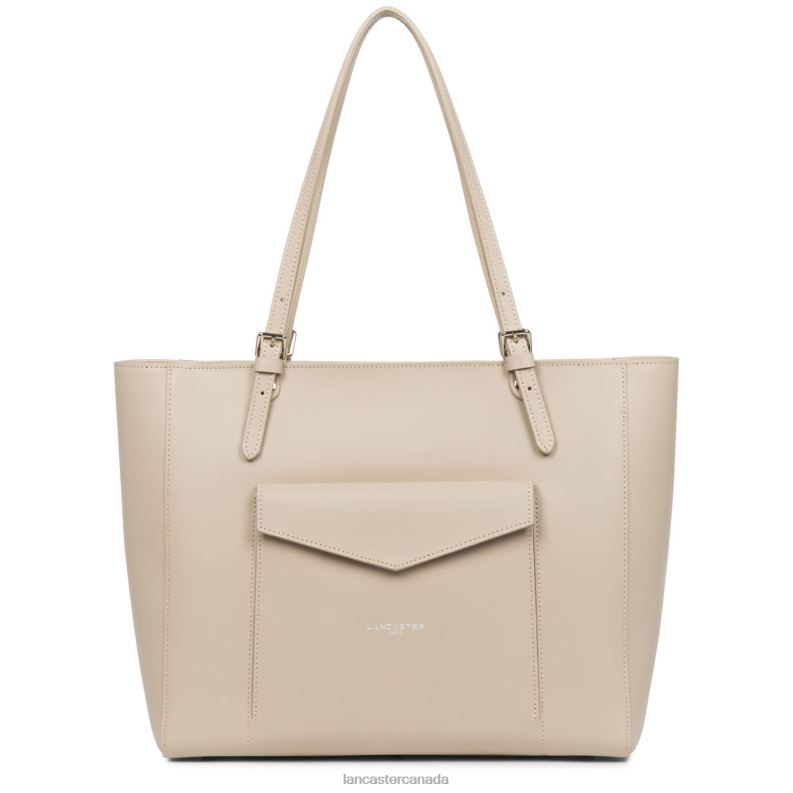 Women Tote Bag Smooth New 4J6H3417 Bag Galet Rose Lancaster Paris