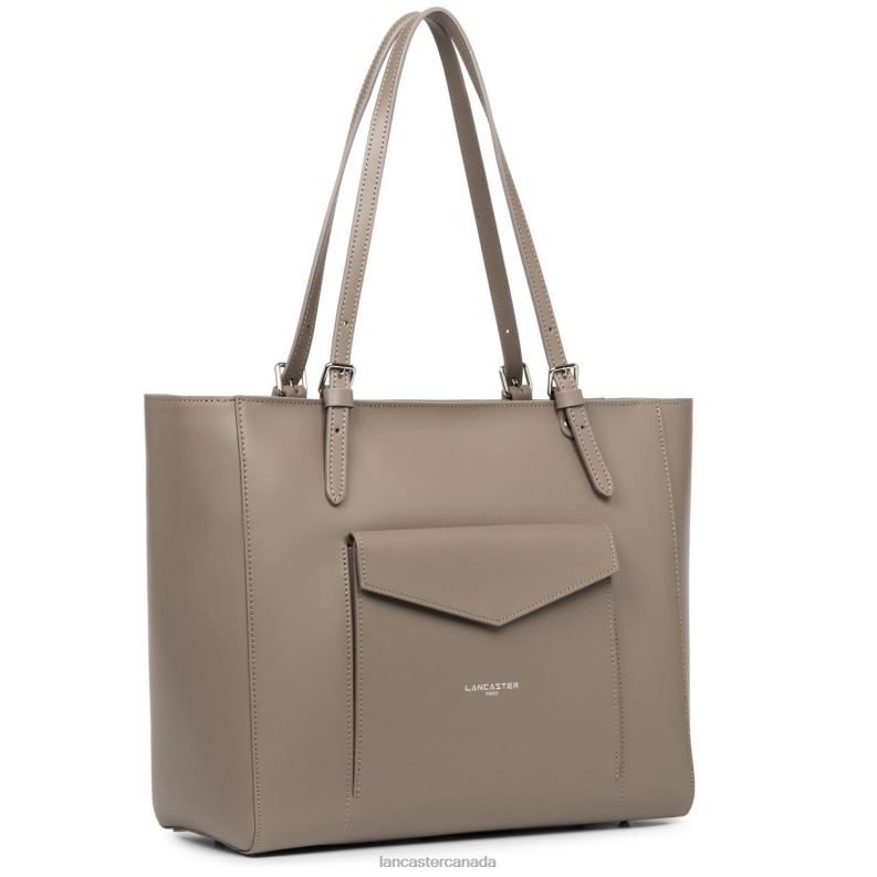 Women Tote Bag Smooth New 4J6H3420 Bag Taupe Lancaster Paris