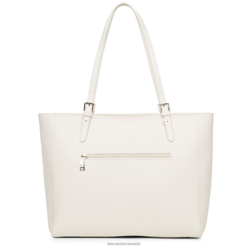 Women Tote Bag Smooth New 4J6H3422 Bag Ecru Lancaster Paris