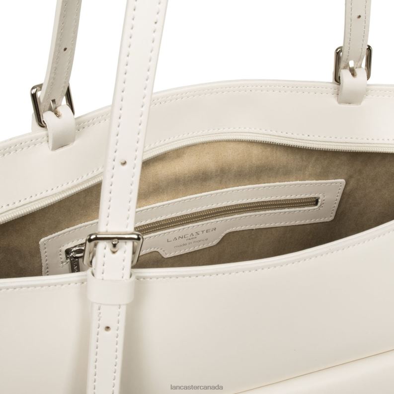 Women Tote Bag Smooth New 4J6H3422 Bag Ecru Lancaster Paris