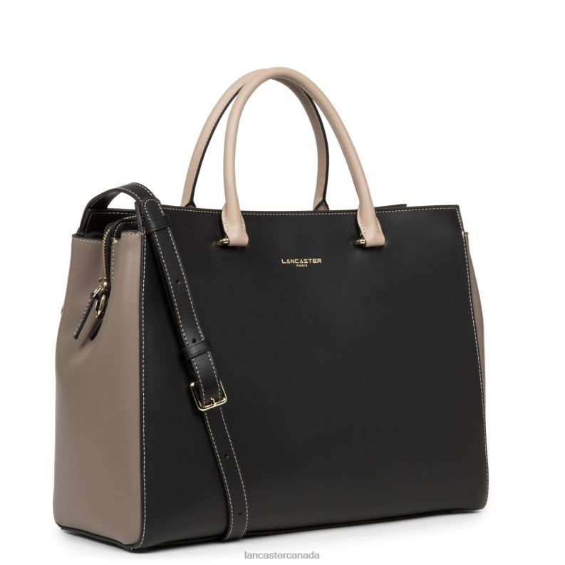 Women Tote Bag Smooth Or 4J6H3560 Bag Noir-Taupe-Nude Fonce Lancaster Paris