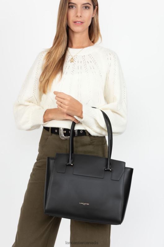 Women Tote Bag Smooth Or 4J6H4383 Bag Noir Lancaster Paris