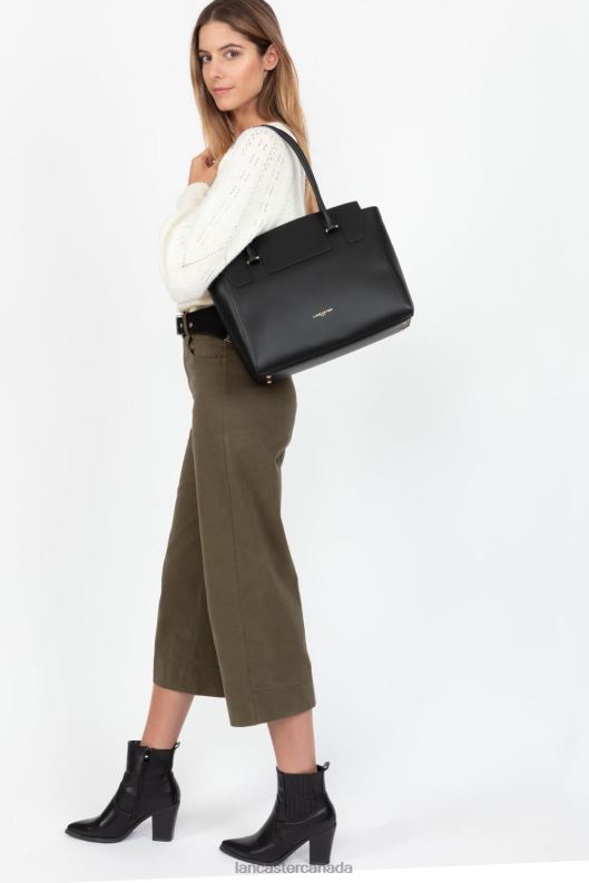 Women Tote Bag Smooth Or 4J6H4383 Bag Noir Lancaster Paris