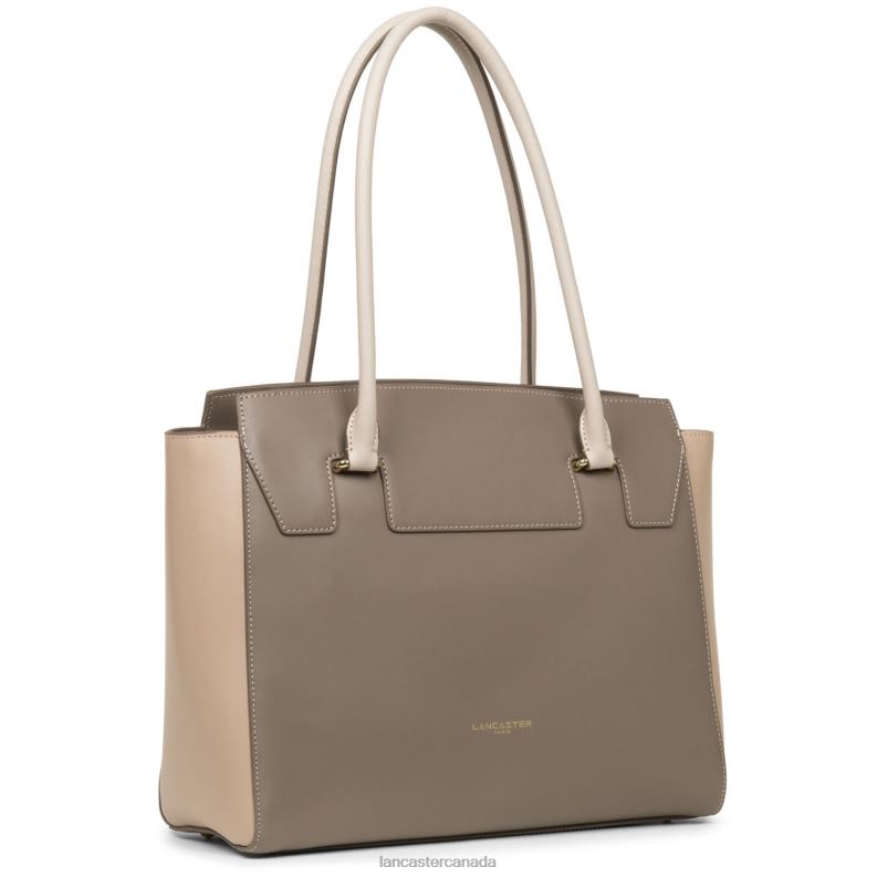 Women Tote Bag Smooth Or 4J6H4389 Bag Taupe-Nude Fonce-Galet Rose Lancaster Paris