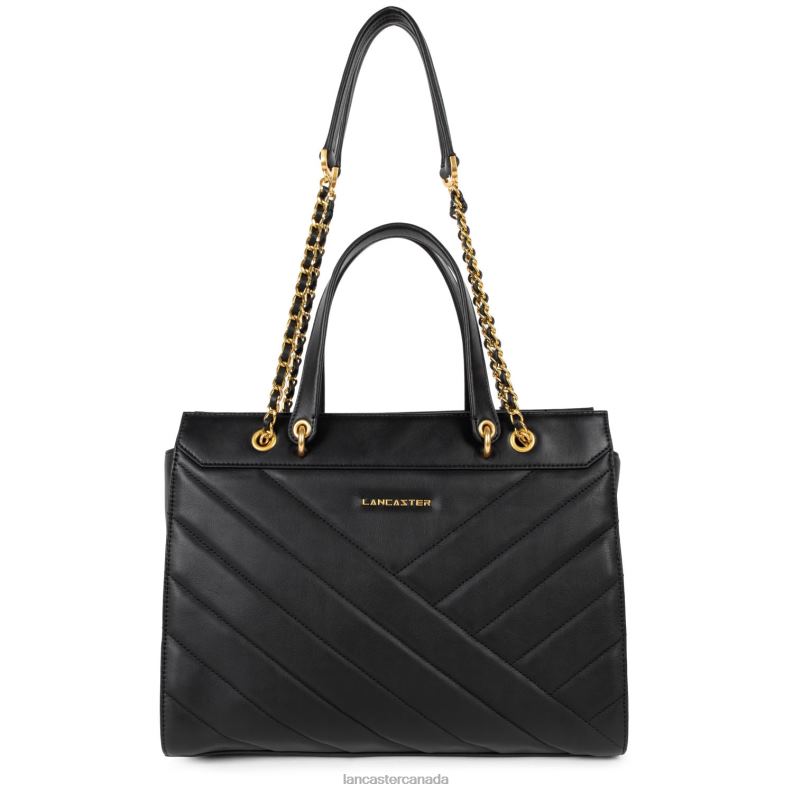 Women Tote Bag Soft Matelasse 4J6H3169 Bag Noir Lancaster Paris