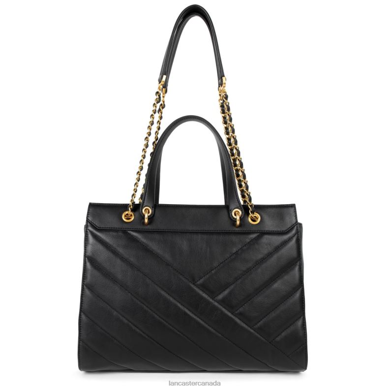 Women Tote Bag Soft Matelasse 4J6H3169 Bag Noir Lancaster Paris