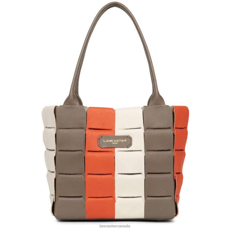 Women Tote Bag Studio Enlace 4J6H3431 Bag Taupe Multi Lancaster Paris