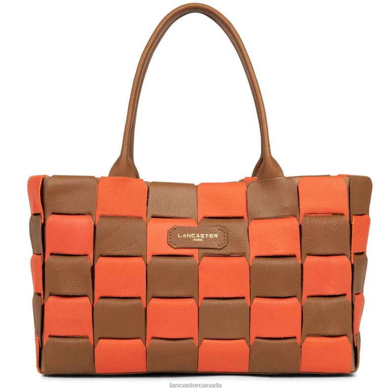 Women Tote Bag Studio Enlace 4J6H3435 Bag Camel-Orange Lancaster Paris