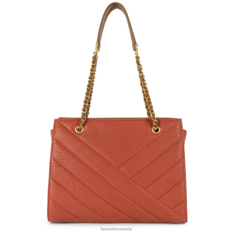 Women Tote Bag Wild Matelasse 4J6H3257 Bag Corail Lancaster Paris