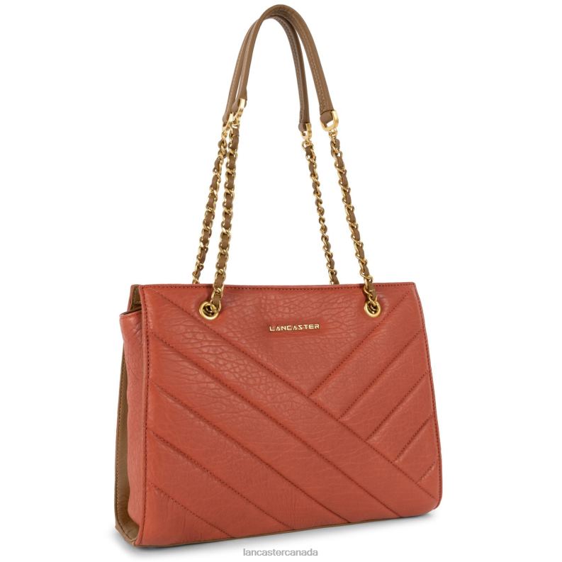 Women Tote Bag Wild Matelasse 4J6H3257 Bag Corail Lancaster Paris