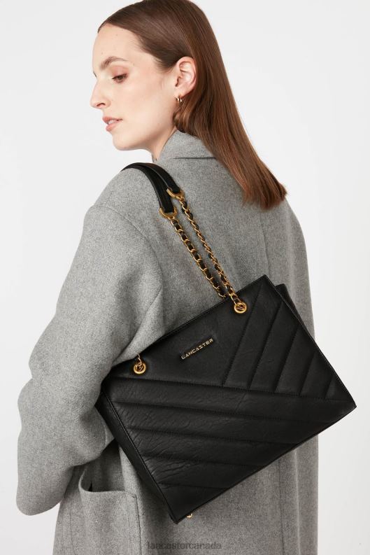 Women Tote Bag Wild Matelasse 4J6H3258 Bag Noir Lancaster Paris