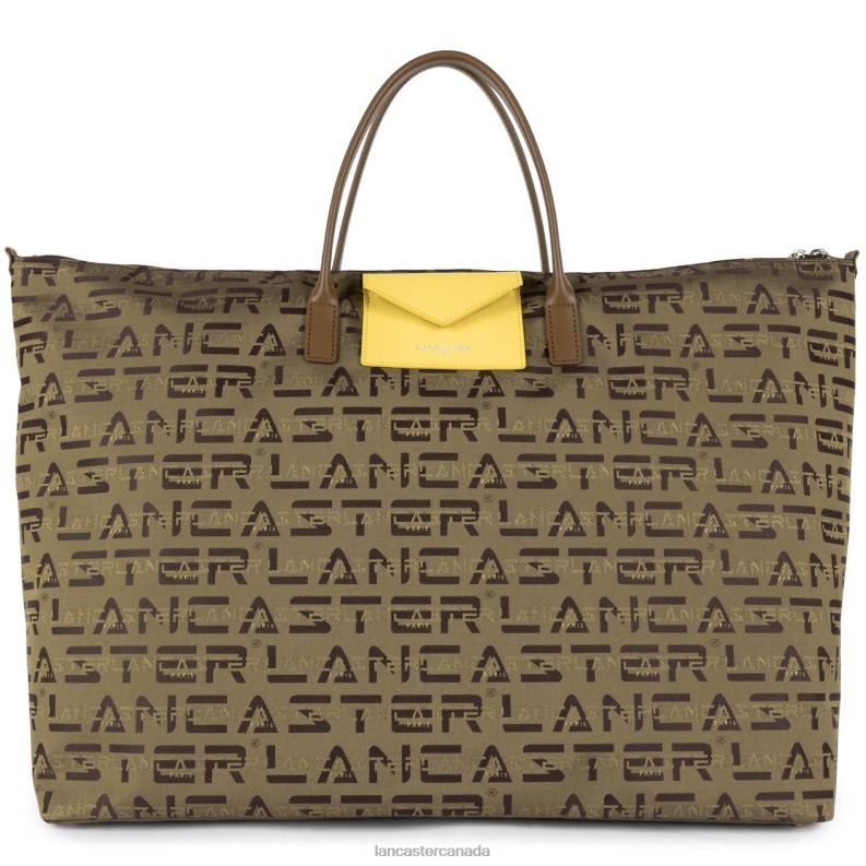 Women Weekender Bag Logo Kba 4J6H2861 Bag Marron-Vison-Jaune Lancaster Paris